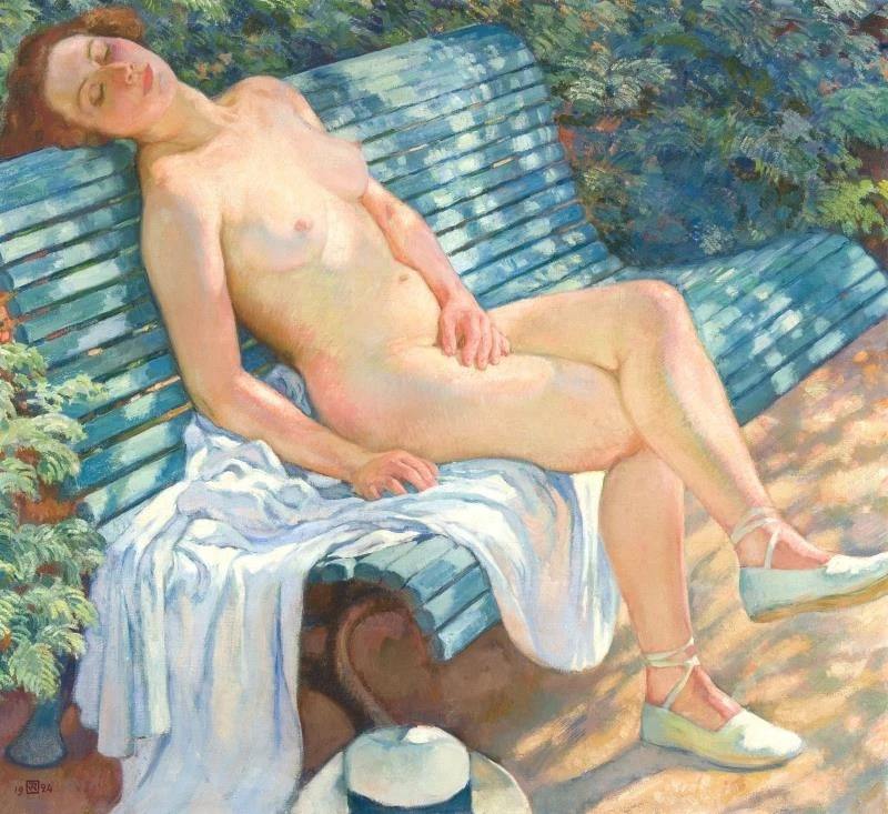 La modella dormiente, 1924